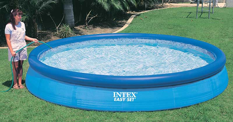 Intex let sæt swimmingpool 366 x 76 cm -med 12 -volt filterpumpe
