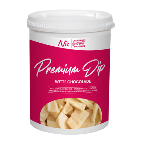 Nic premium dip hvid chokolade (1,2 kg)