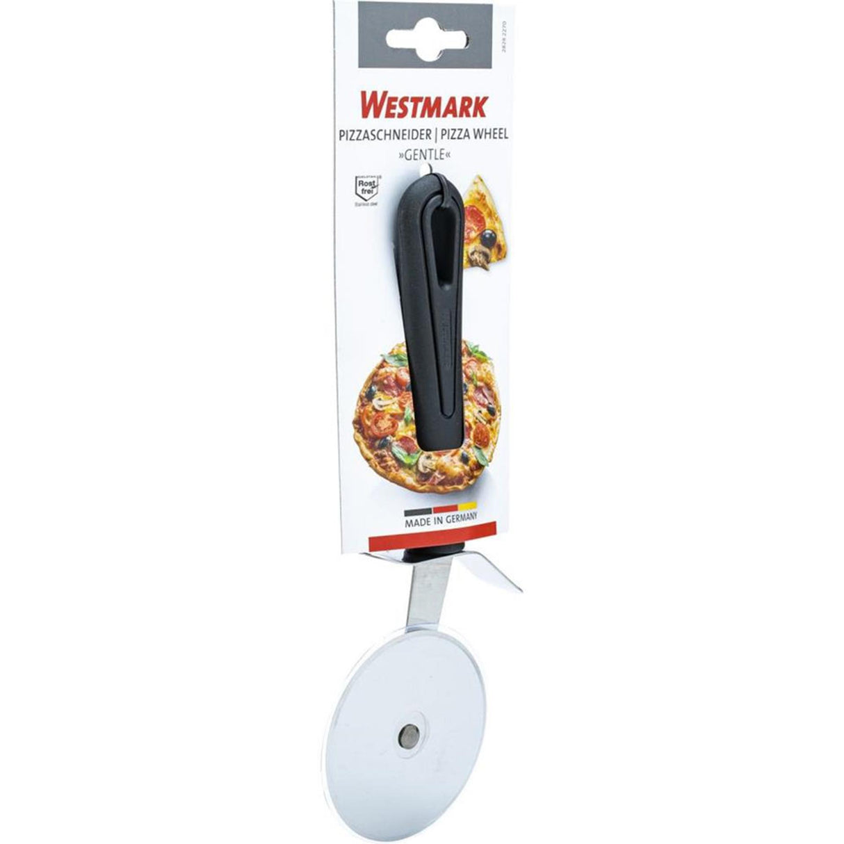 Westmark pizzadejskærer, ø 6,9 cm, længde: 21,2 cm, rustfrit stål plast, skånsom, sort, 28282270