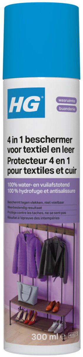 Hg 4 i 1 beskytter til tekstiler - 300ml - effektiv