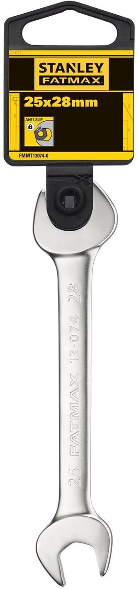 Stanley - fatmax gaffelnøgle 25x28mm skridsikker - gaffelnøgle - gaffelnøgler - 1 stk.