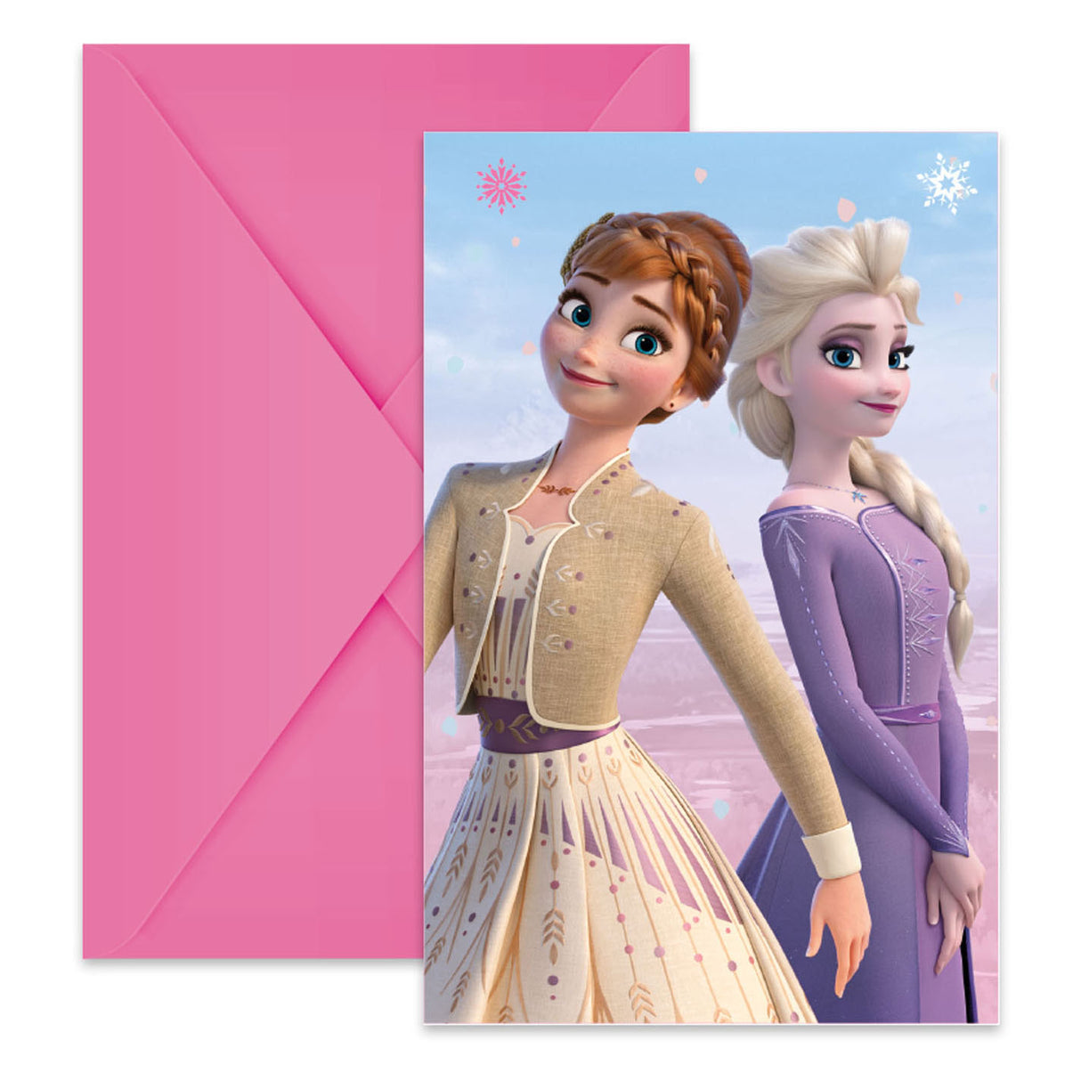 Globos -invitationer og konvolutter FSC Frozen 2 Wind Spirit, 6 ..