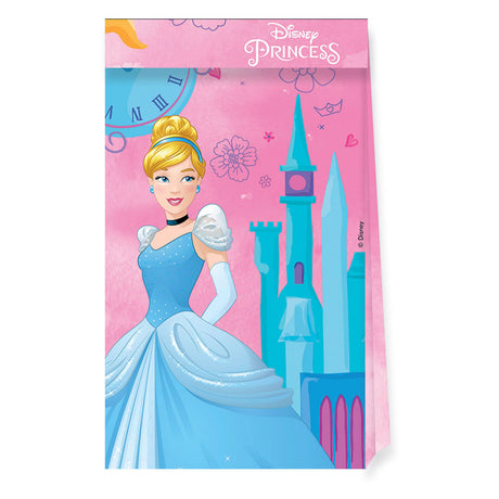 Globos papir festtasker fsc disney princess live your story, 4 stk.