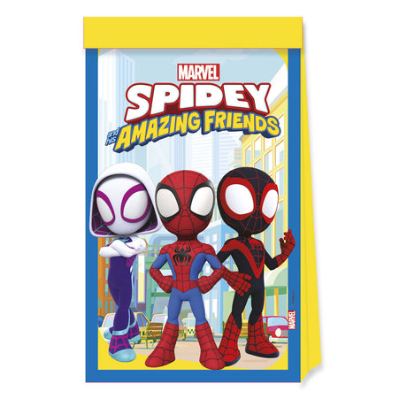 Globos papir festtasker fsc spidey, 4 stk.