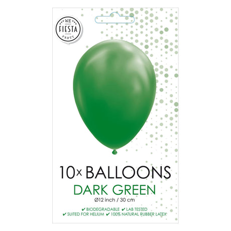 Globos balloner mørkegrøn 30 cm, 10 ..