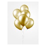 Globos Balloons Metallic Gold 30cm, 10 ..