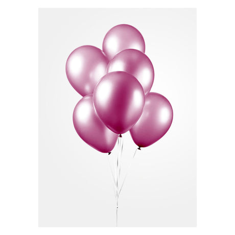 Globos balloner perle hård pink 30cm, 10 stk.