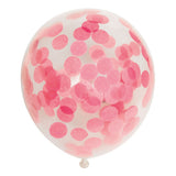 Globos konfetti balloner papirkonfetti baby pink 30cm, 6 stk.