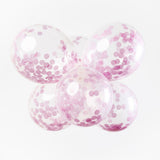 Globos konfetti balloner papirkonfetti baby pink 30cm, 6 stk.