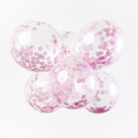Globos konfetti balloner papirkonfetti baby pink 30cm, 6 stk.