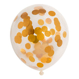 Globos konfetti balloner papirkonfetti metallic guld 30cm, 6 stk.