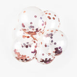 Globos konfetti balloner papirkonfetti metallix rosa guld, 6 stk.