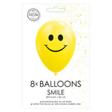 Globos balloner smil gul 30cm, 8 stk.