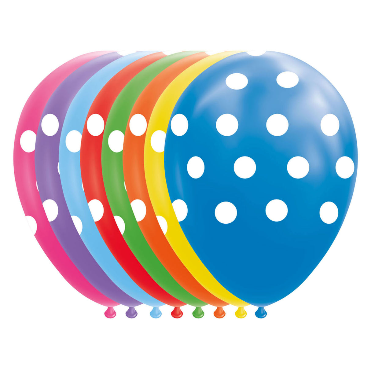 Globos balloner prikker mix farver 30cm, 8 stk.