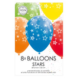 Globos balloner stjerner mix farver 30cm, 8 stk.