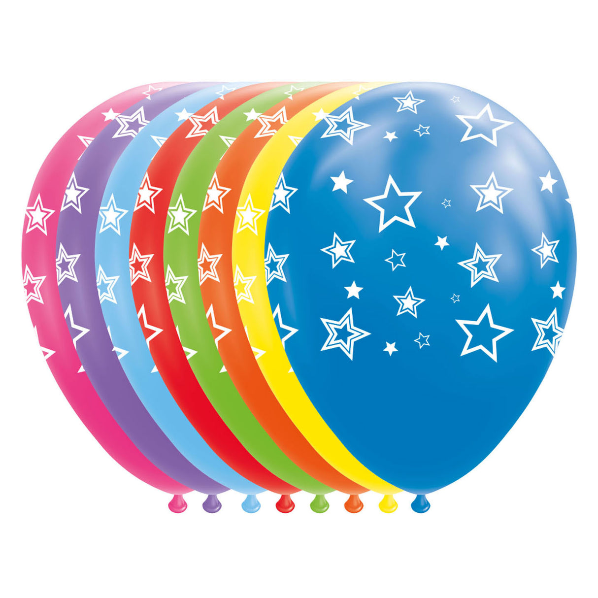 Globos balloner stjerner mix farver 30cm, 8 stk.