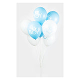 Globos balloner søn baby blå hvid 30cm, 8 stk.