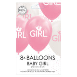 Globos balloons daughter baby pink white 30cm, 8 pcs.