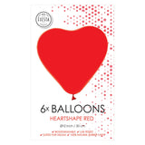Globos balloner hjerteballoner røde 30cm, 6 stk.