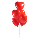 Globos balloner hjerteballoner røde 30cm, 6 stk.