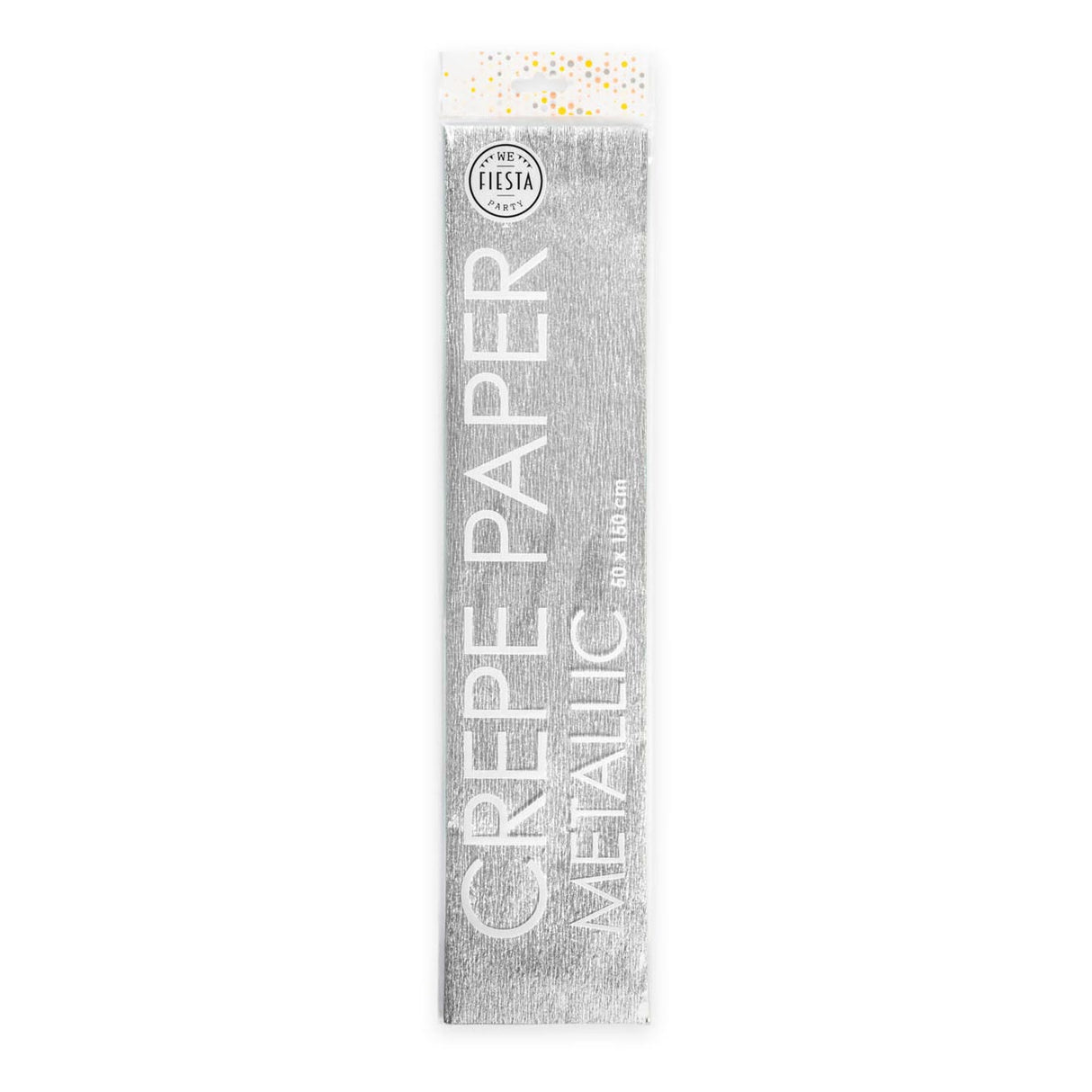 Globos Metallic Crepe Papier Silver, 50x150 cm