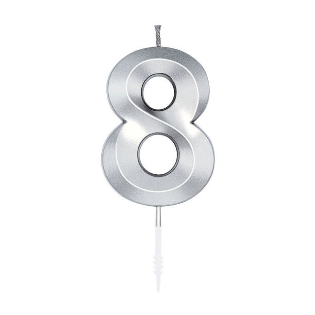 Globos kagelys 6cm metallisk sølv nr.8