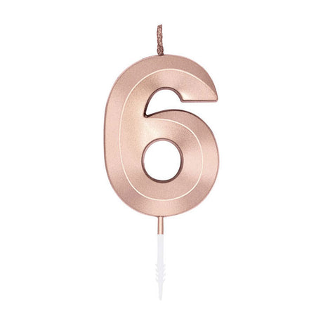 Globos kagelys 6cm metallisk rosa guld nr. 6