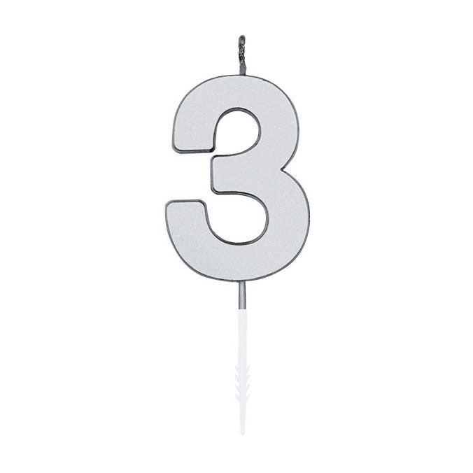 Globos kagelys 4,5cm metallisk sølv nr. 3