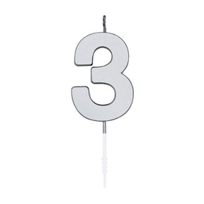 Globos kagelys 4,5cm metallisk sølv nr. 3