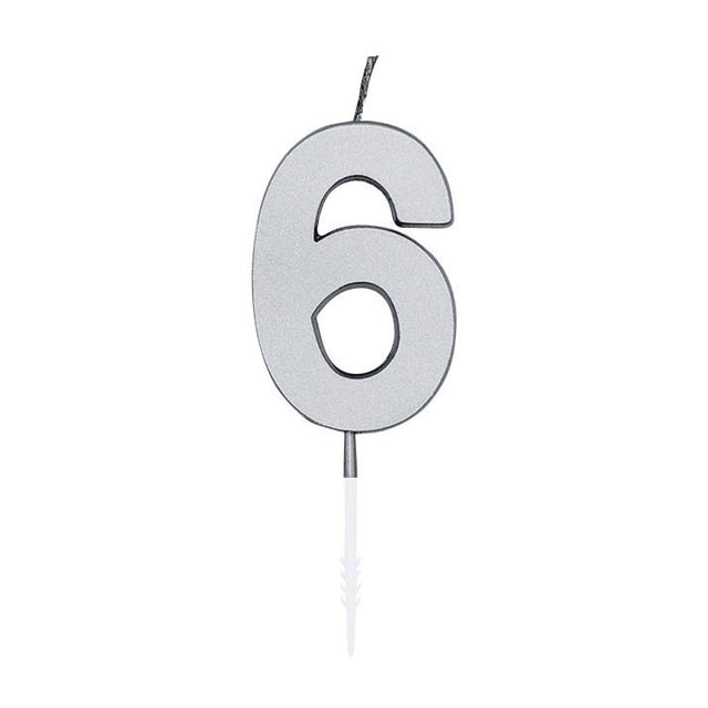 Globos kagelys 4,5cm metallisk sølv nr. 6