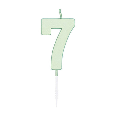 Globos taartkaars 4,5cm pastel mint no. 7