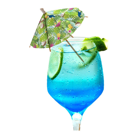 Globos parasol cocktailpinde lavet af papir xl aloha - 18cm