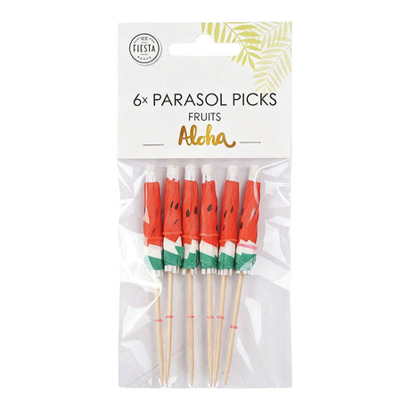 Globos parasol cocktailpinde lavet af papir aloha - 8cm