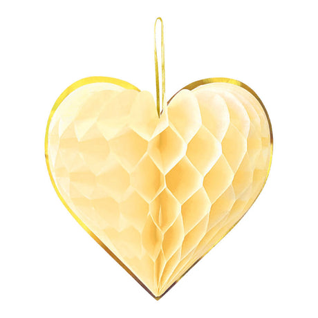 Globos honeycomb hjerter 23cm akvarel hjerter - 4 stk.