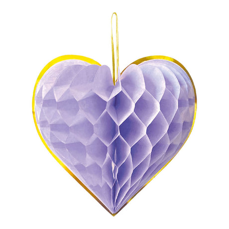 Globos honeycomb hjerter 23cm akvarel hjerter - 4 stk.