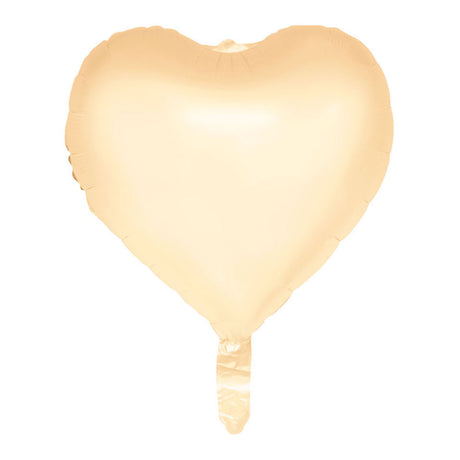Globos folieballon 18 tommer akvarelhjerter - pastelgul