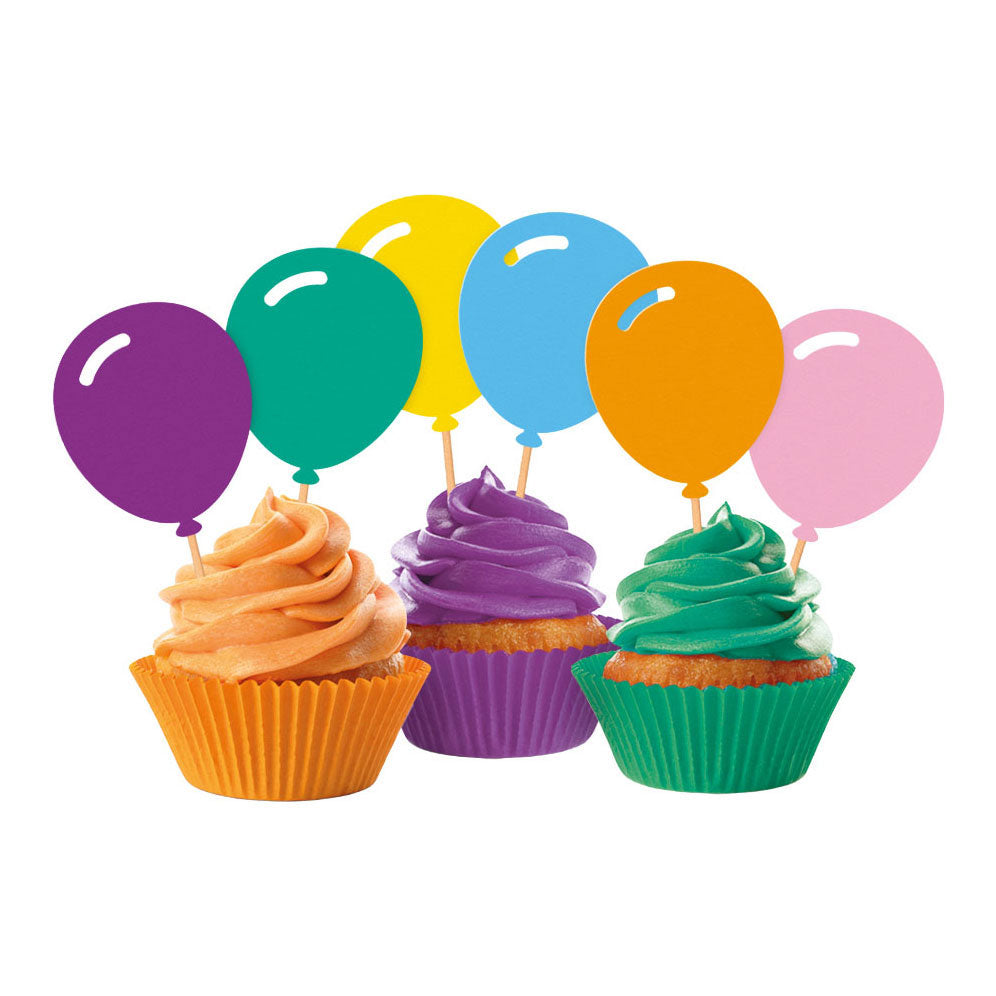 Globos cake picks pop party - 12 stk.