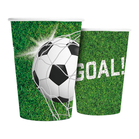 Globos papirkopper 210ml fodbold - 8 stk.