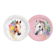 Globos papirtallerkener 23cm heste - 8 stk.