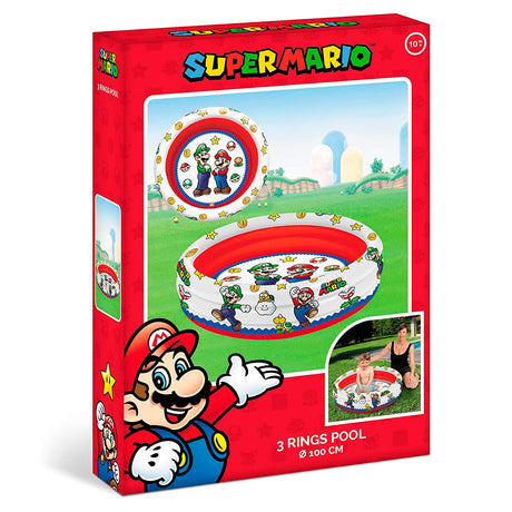 Mondo swimmingpool 3-ringe Super Mario, 100 cm
