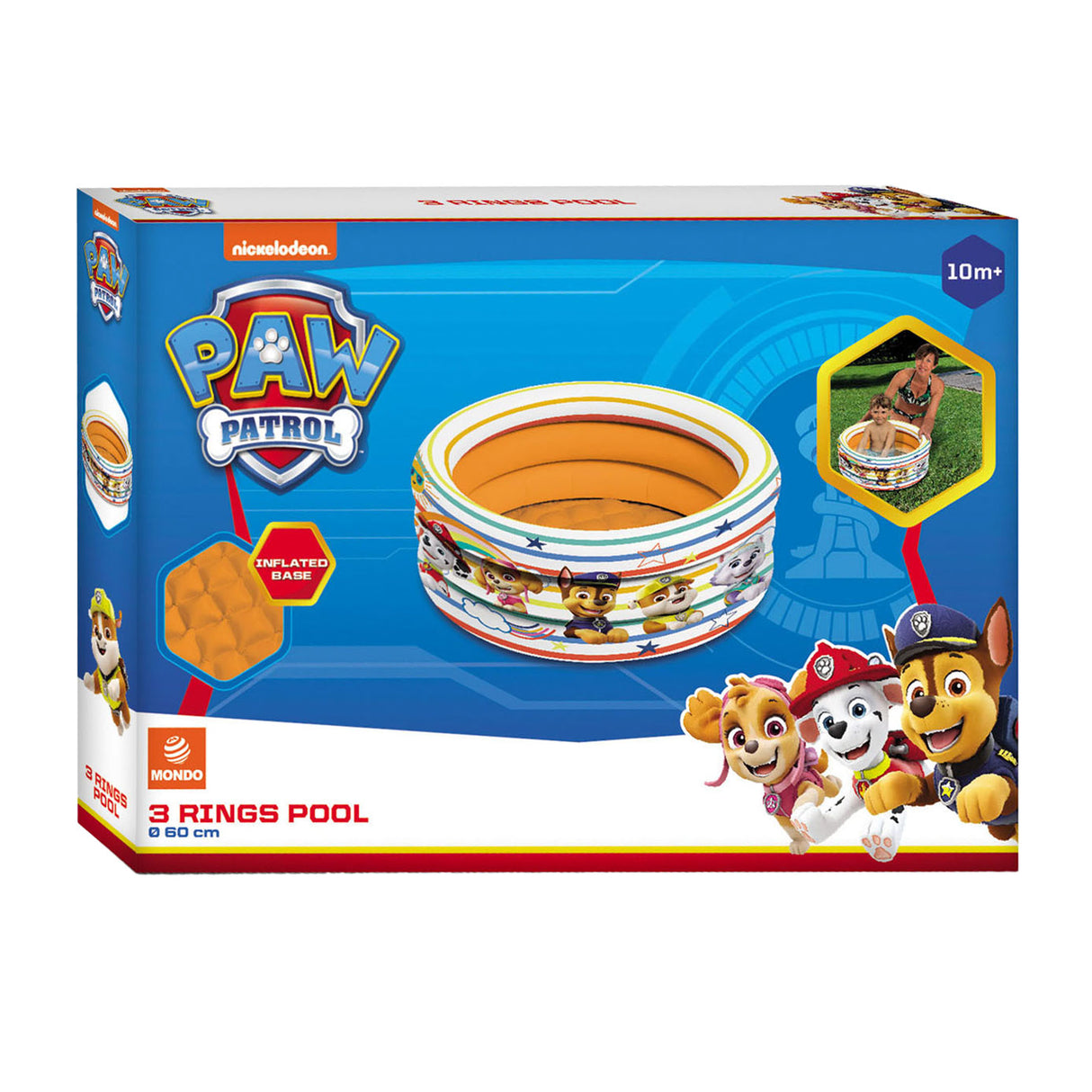 Mondo Swimming Pool Paw Patrol 3-ringe, 60 cm