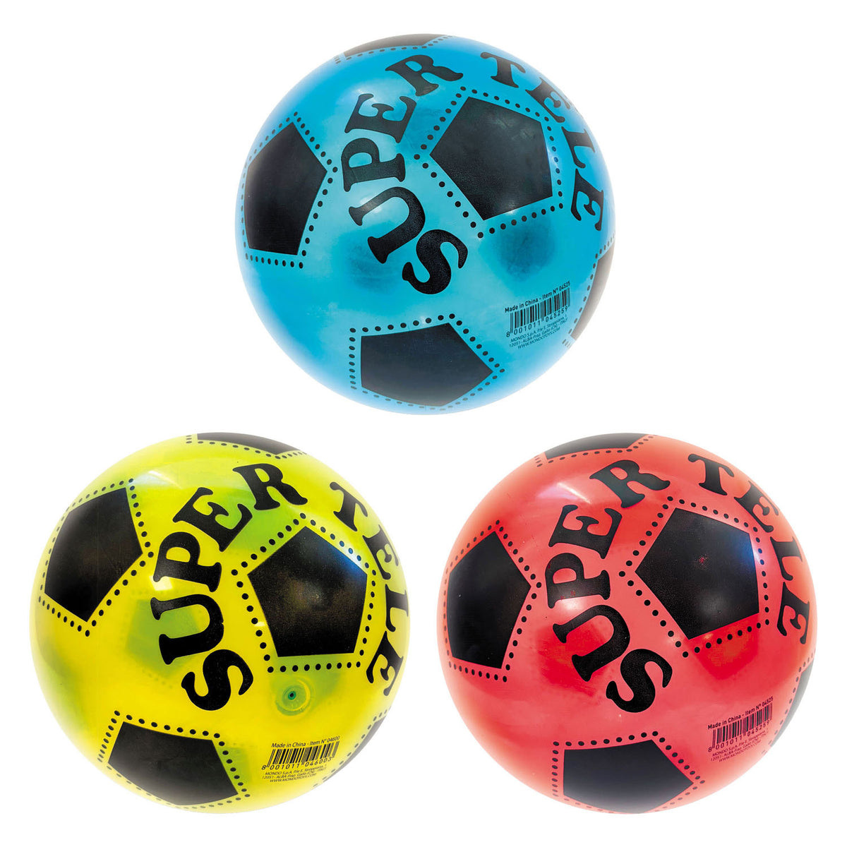 Mondo gennemsigtig farvet fodbold - 22cm