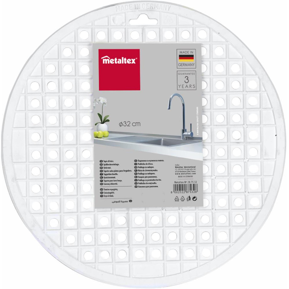 Metaltex vaskmåtte rund ã˜32cm