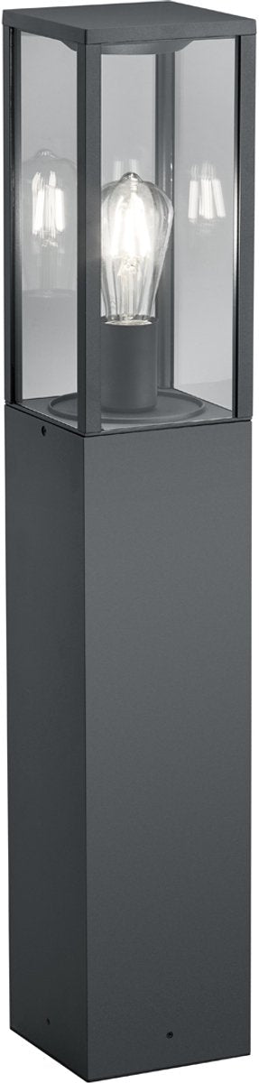 Trio garonne - stolpebelysning - antracit - ekskl. 1x e27 7w - udendørs belysning - ip44