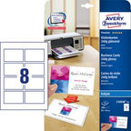 Visitkort avery 250g m2 85 x 54 mm blank