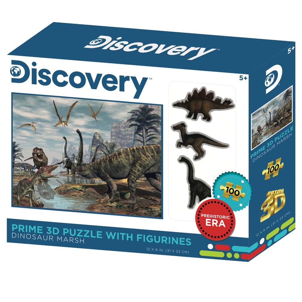 Discovery puslespil dinosaur med 3 separate dinosaur figurer