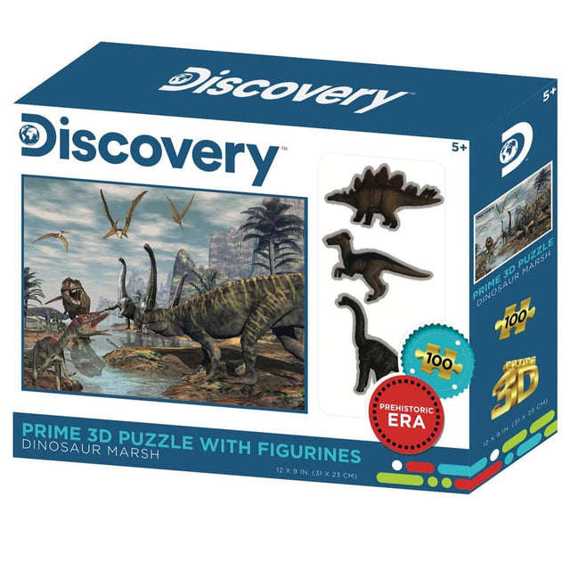 Discovery puslespil dinosaur med 3 separate dinosaur figurer