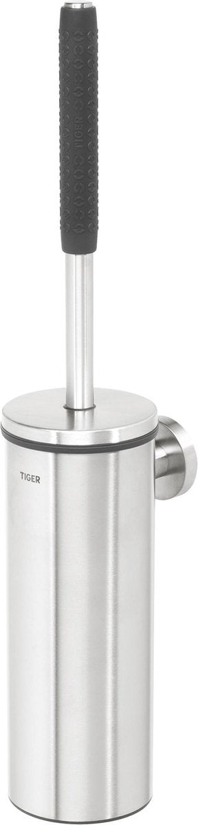 Tiger Boston Comfort Safety toiletbørste med holder - børstet rustfrit stål