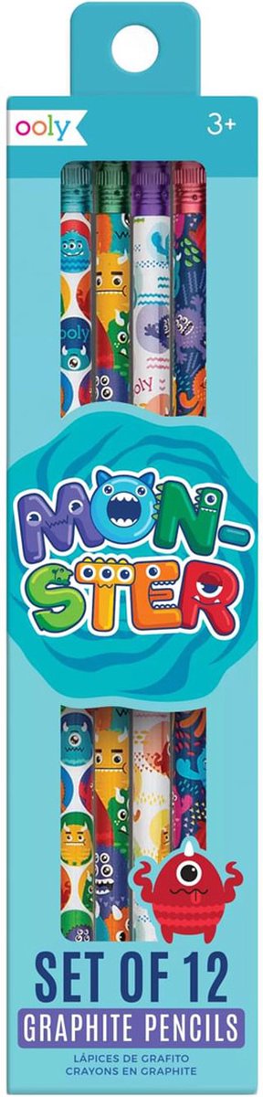 Ooly - monster grafit blyanter - 12 blyanter med monster design