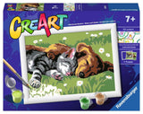Ravensburger creart sovende katte og hunde - mal efter tal til børn